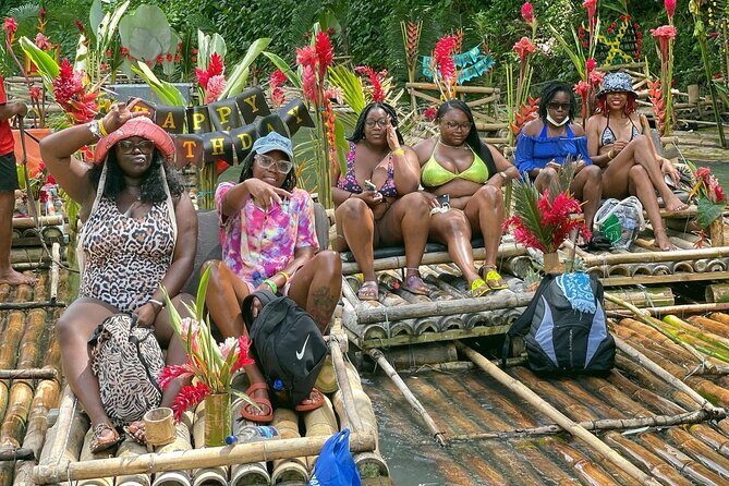 Bamboo rafting with limestone foot massage. - Limestone Foot Massage: The Most Memorable Twist