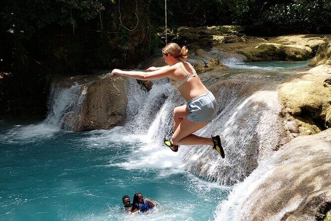 Blue Hole and Dunns River Falls the Number One Rated Excursions - Dunn’s River Falls climb: terraced, slippery, and worth it