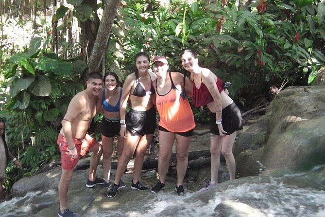 Dunn's River Falls Climb and Beach Include Entry Fee (ᵔᵕᵔ) - Scotchies Drax Hall stop: jerk chicken without making lunch complicated
