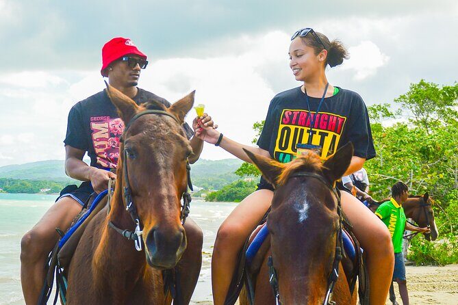 Jamaica's Ocean Horseback Bamboo Raft Adventure and Transport - From Nature Trail to Ocean Gallop: The Horse Portion