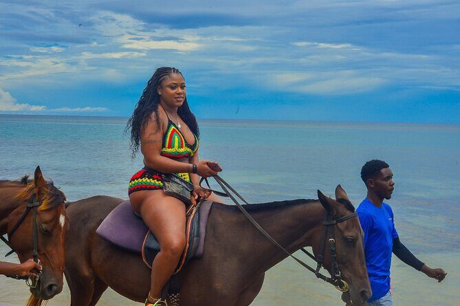 OCEAN HORSE-BACK RIDING & BAMBOO RAFTING + Limestone MASSAGE - From Montego Bay to Ochi Rios: Pickup and the ride there