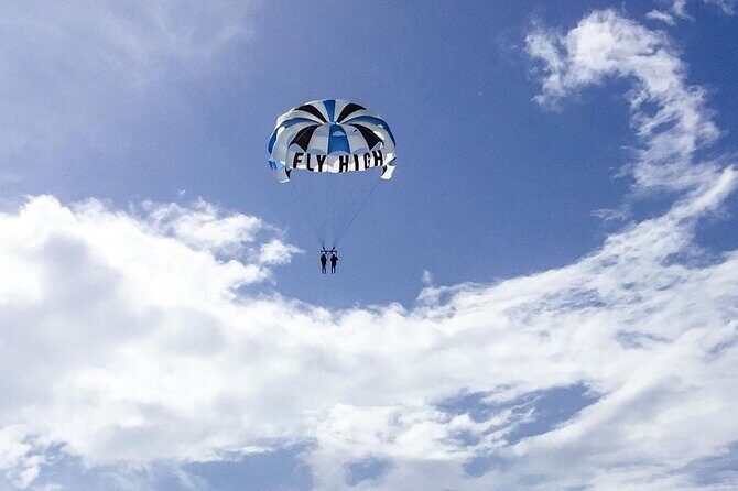 Parasailing, Blue Hole Mineral Spring, Seven Mile Beach - When weather is iffy: the simple plan