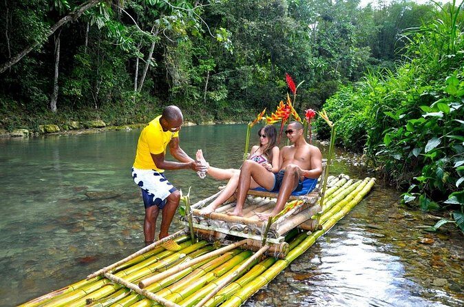 Private Bamboo Rafting along Great River with Pickup - Limestone “jungle socks” foot massage: comfort after the splash