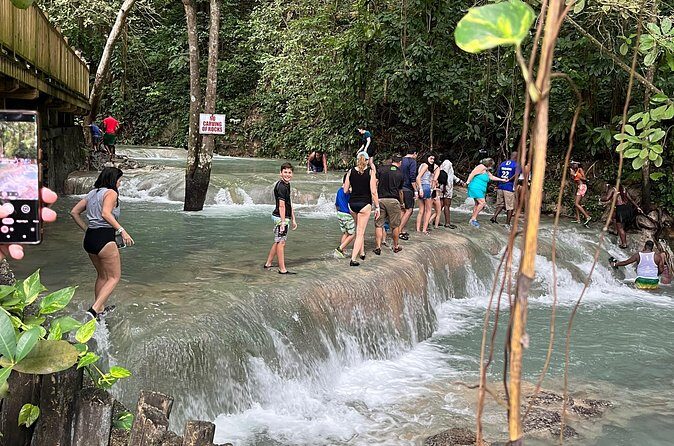 Private Tour To Blue Hole and Dunn’s River from Montego Bay - What to expect as your group moves from falls to river